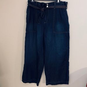 Wide Leg Linen Jeans